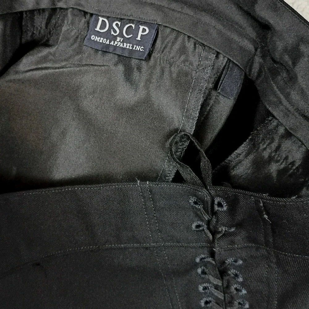 DSCP US Navy Vintage 13 Button Trousers Mens 37R Black Wool Sailor Bellbottoms